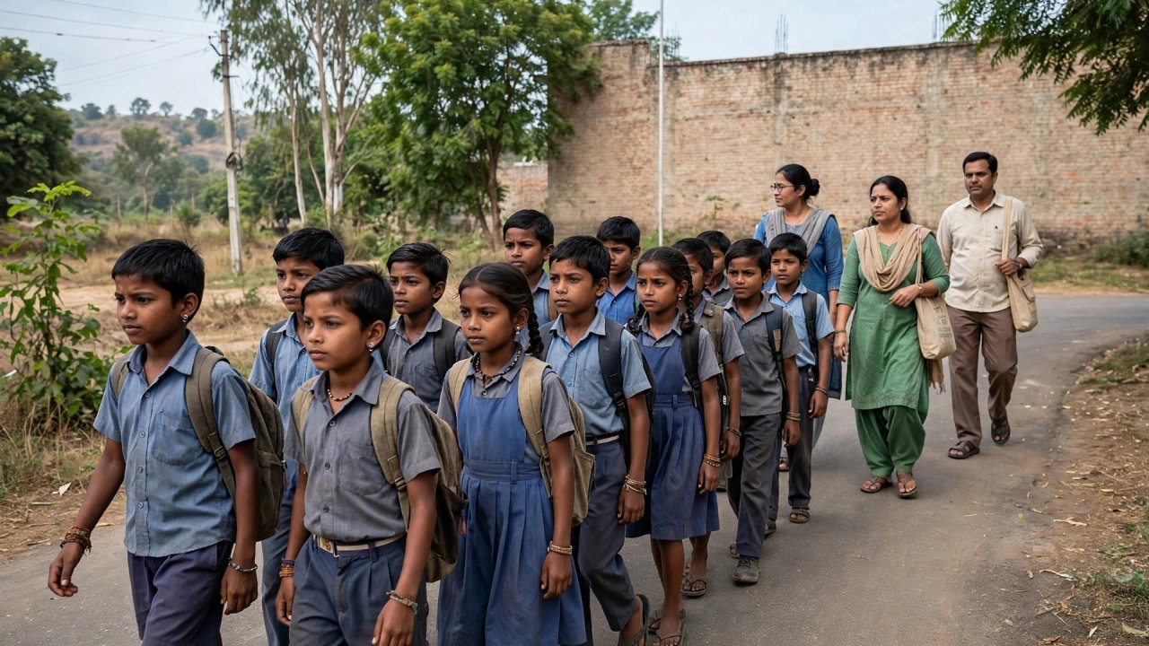 शहडोल कलेक्टर कार्यालय की ओर बच्चों का पैदल मार्च, प्रशासन ने संभाला मोर्चा