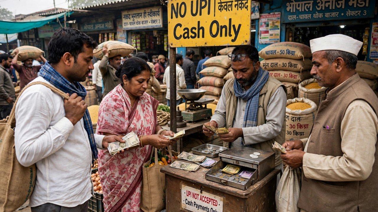 UPI पर 0.4% चार्ज के विरोध में भोपाल में 'नो यूपीआई डे', 8 अक्टूबर को नकद ही चलेगा