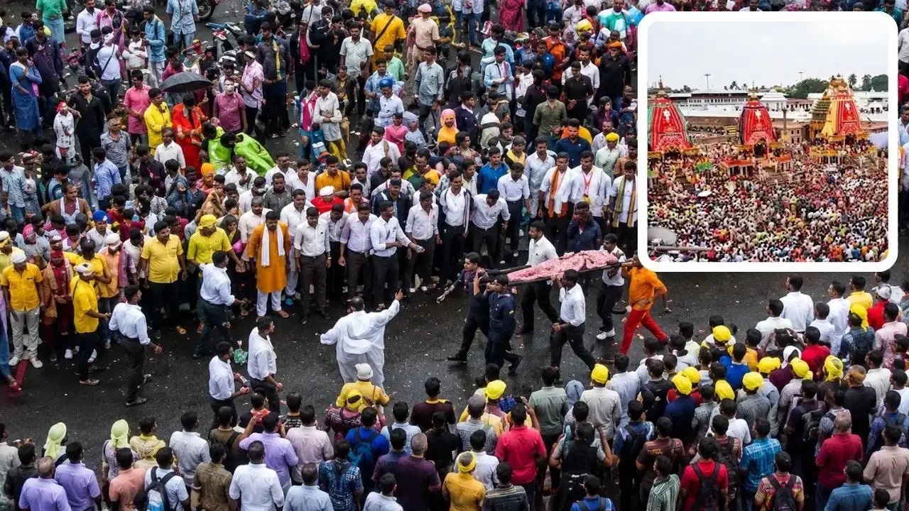 पुरी जगन्नाथ रथ यात्रा: शोभायात्रा के दौरान भीड़ बढ़ने से एक श्रद्धालु की मौत, 150 से अधिक प्रभावित