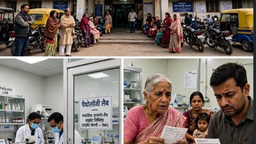 सरकारी अस्पताल में प्राइवेट कंपनी का कब्जा: फ्री जांचें बंद, मरीजों को जेब से देना पड़ रहा पैसा सरकारी अस्पताल में प्राइवेट कंपनी का कब्जा: फ्री जांचें बंद, मरीजों को जेब से देना पड़ रहा पैसा